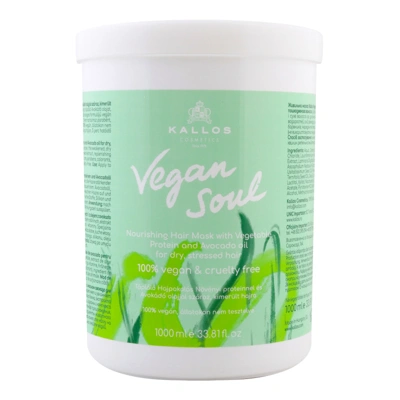 KALLOS VEGAN SOUL TÁPLÁLÓ HAJPAKOLÁS SZÁRAZ, KIMERÜLT HAJRA 1000ML főképe